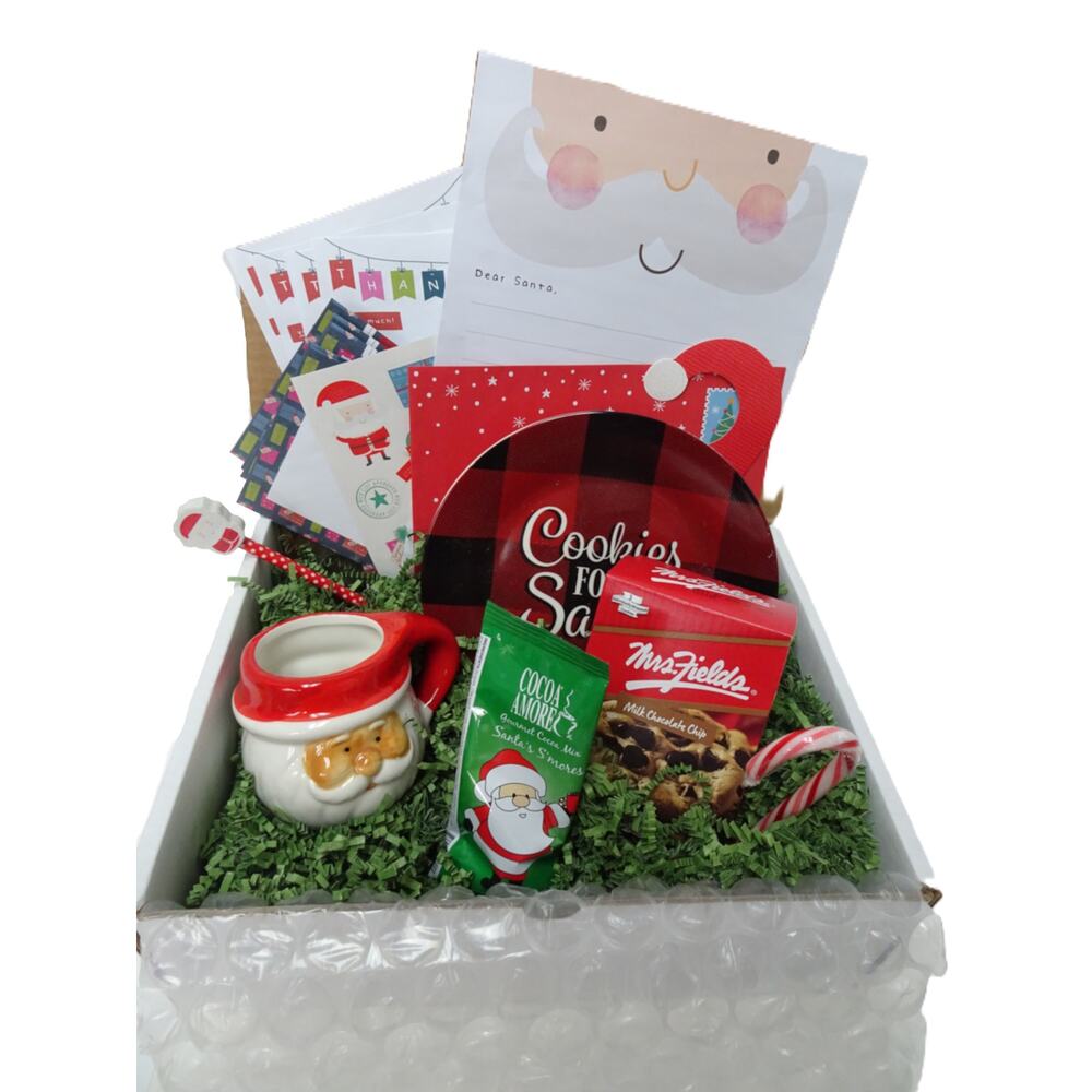 Cookies For Santa Gift Set Letter Santa Mug Plate Cookies Hot Cocoa Candy Cane